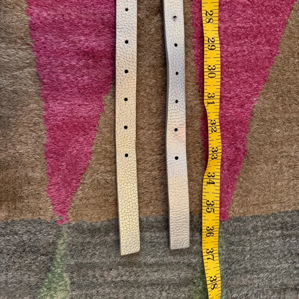 Martin and Osa thin leather belt bundle silver and gold - Picture 8 of 8